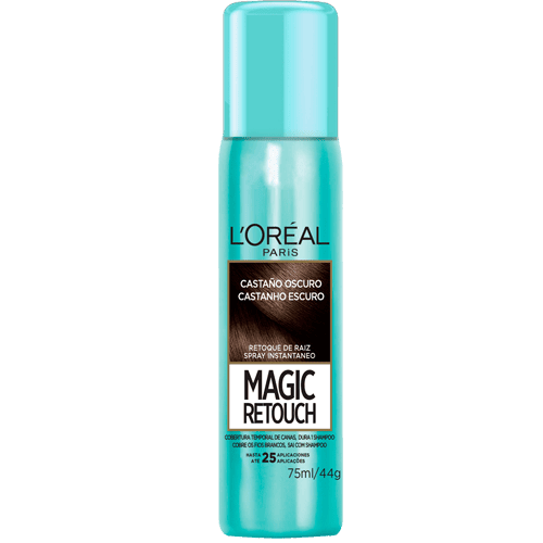Spray Retocador de Raiz L’Oréal Magic Retouch Castanho Escuro 75 ml